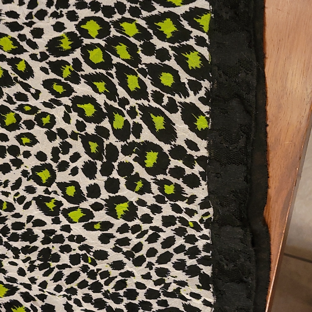 Piccadilly Jacket and matching tank, size  Sm, animal print black, cream green - Picture 12 of 16